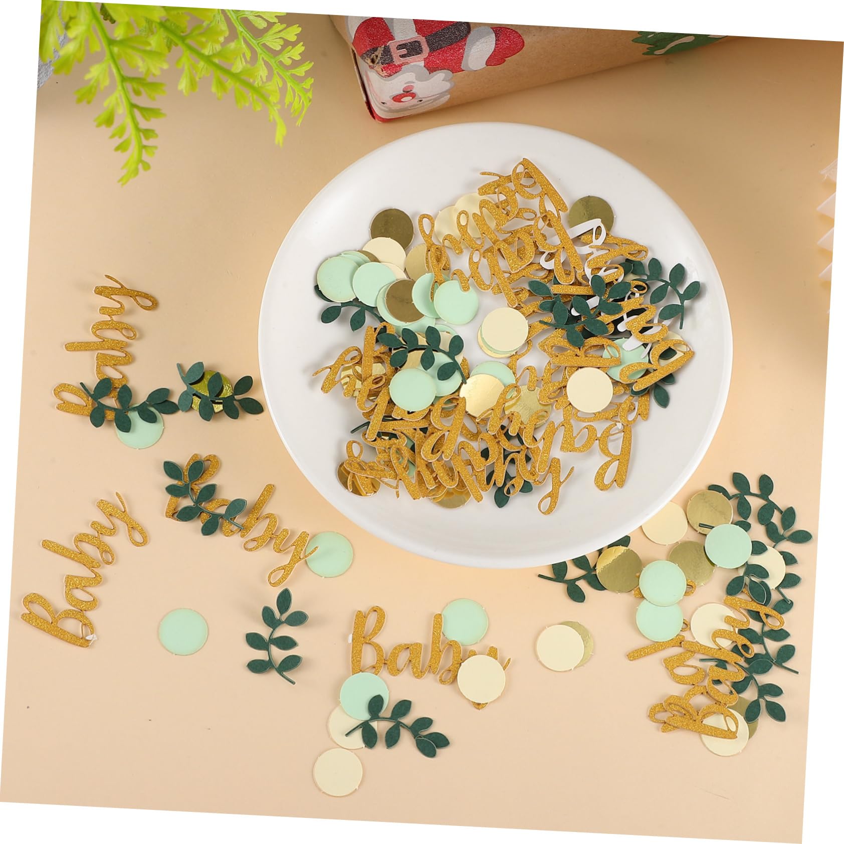 Ciieeo 10sätze Dekoratives Konfetti Für Babyparty Mit Blättern Buchstaben Und Kreisen Für Tischdekorationen Und Feierlichkeiten Langlebige Papierstreudeko