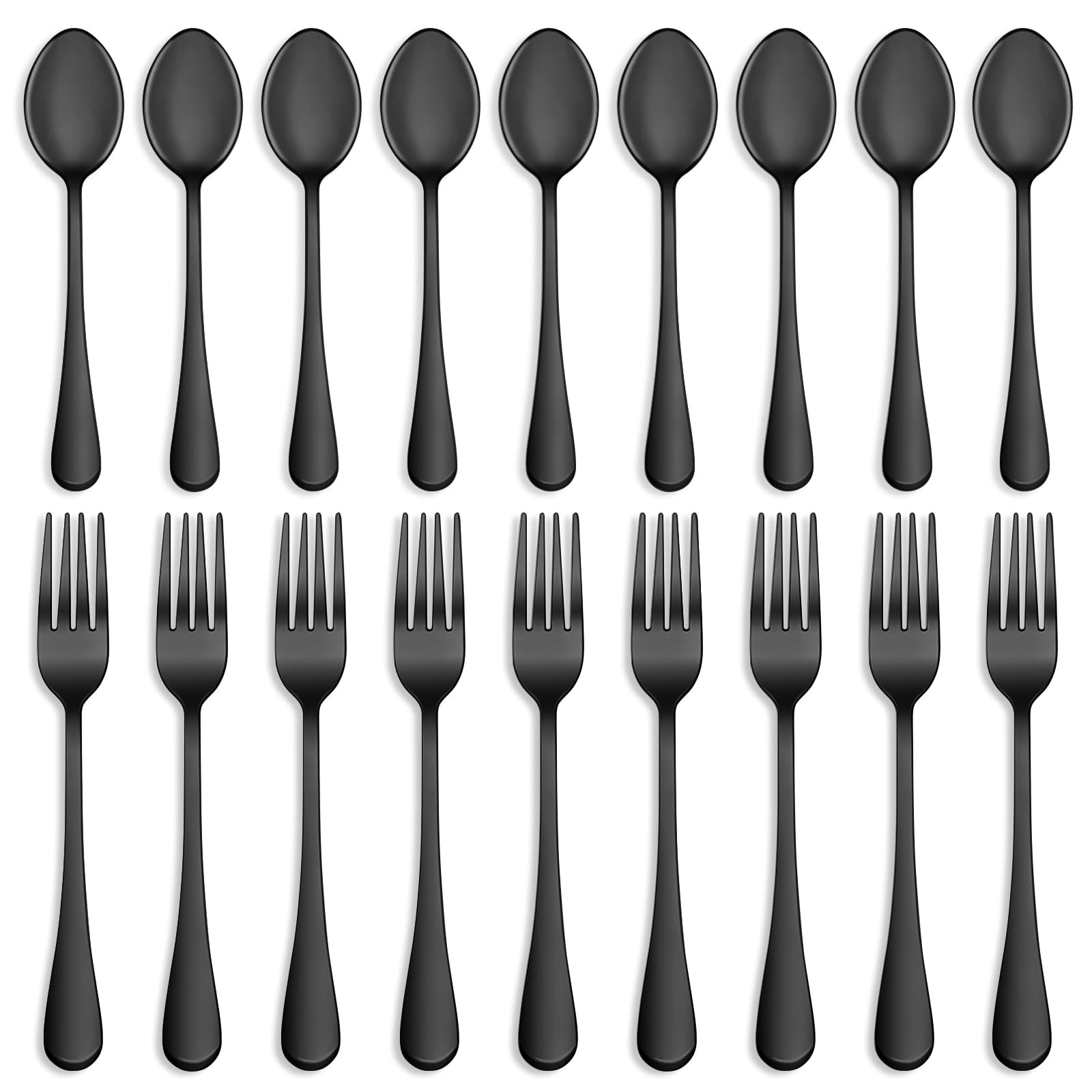 Silverware Set - 16 Forks & Spoons Stainless Steel -11