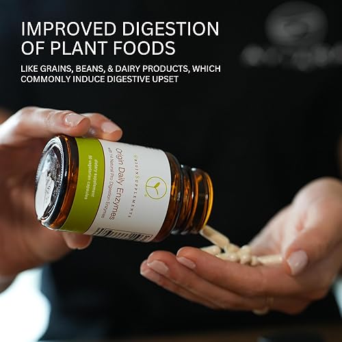 Miniatura 4 de Origin Supplements Enzimas diarias  con 14 enzimas naturales Pro Digestión  Suplemento dietético  90 cápsulas vegetarianas