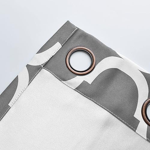 Miniatura 8 de Melodieux Cortina opaca con ojales para oscurecer la habitación, estilo marroquí, para dormitorio, cocina, ventanas pequeñas, 52 x 45 pulgadas,