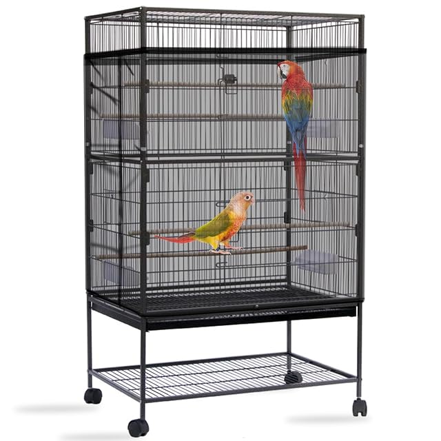 Yepper Capturador de Semillas para Jaula de Pájaros, Gran Cubierta para Jaula de Pájaros