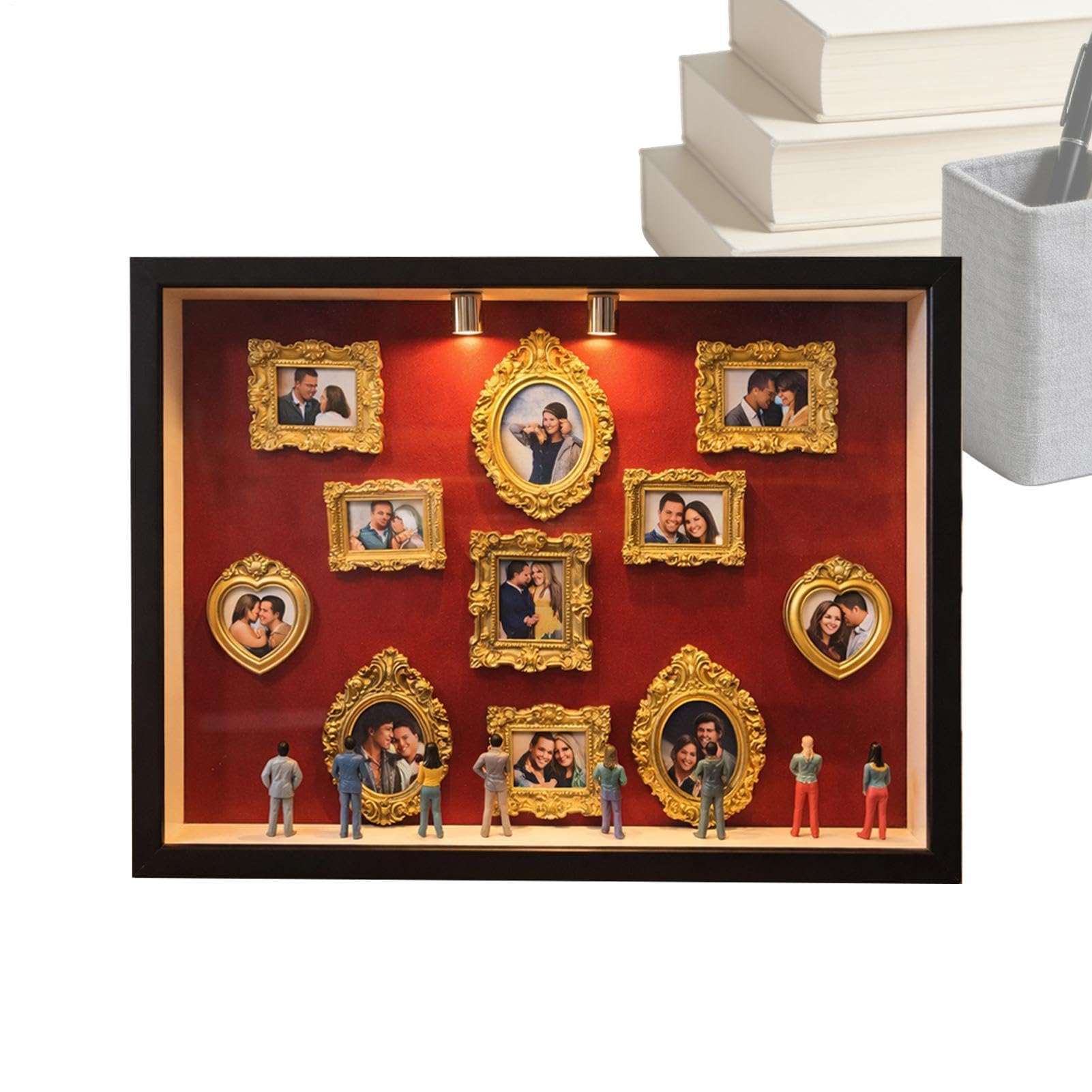 Générique Mini museo - Cassa artigianale, bordo della scrivania artistica, vassoio di visualizzazione delle scartoffie | Elemento di accento interno, strumento creativo per decorare la