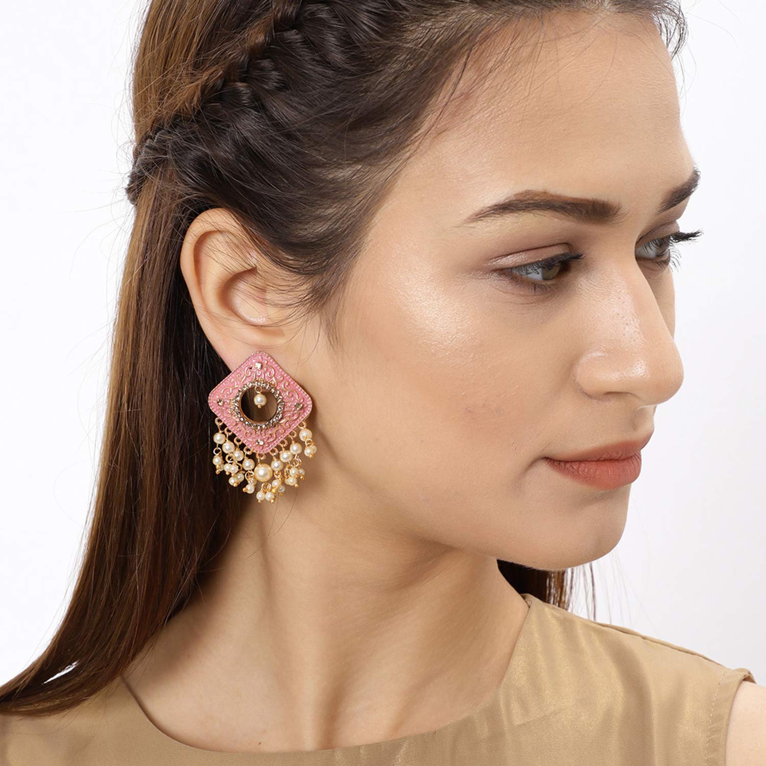Mint Meena Collection Plated Earring for Women