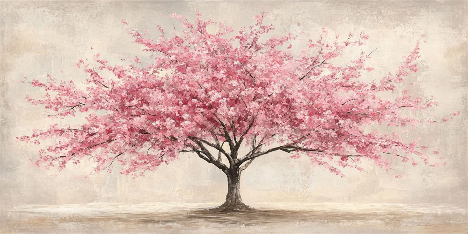 Malen Nach Zahlen Erwachsene Groß Rosa, Malen Nach Zahlen Erwachsene Groß Baum, Paint by Numbers Leinwand XXL 120 x 60 cm, DIY Kreativ Bastelset Handgemalt Ölgemälde Home Décor, Mädchen Geschenk T809