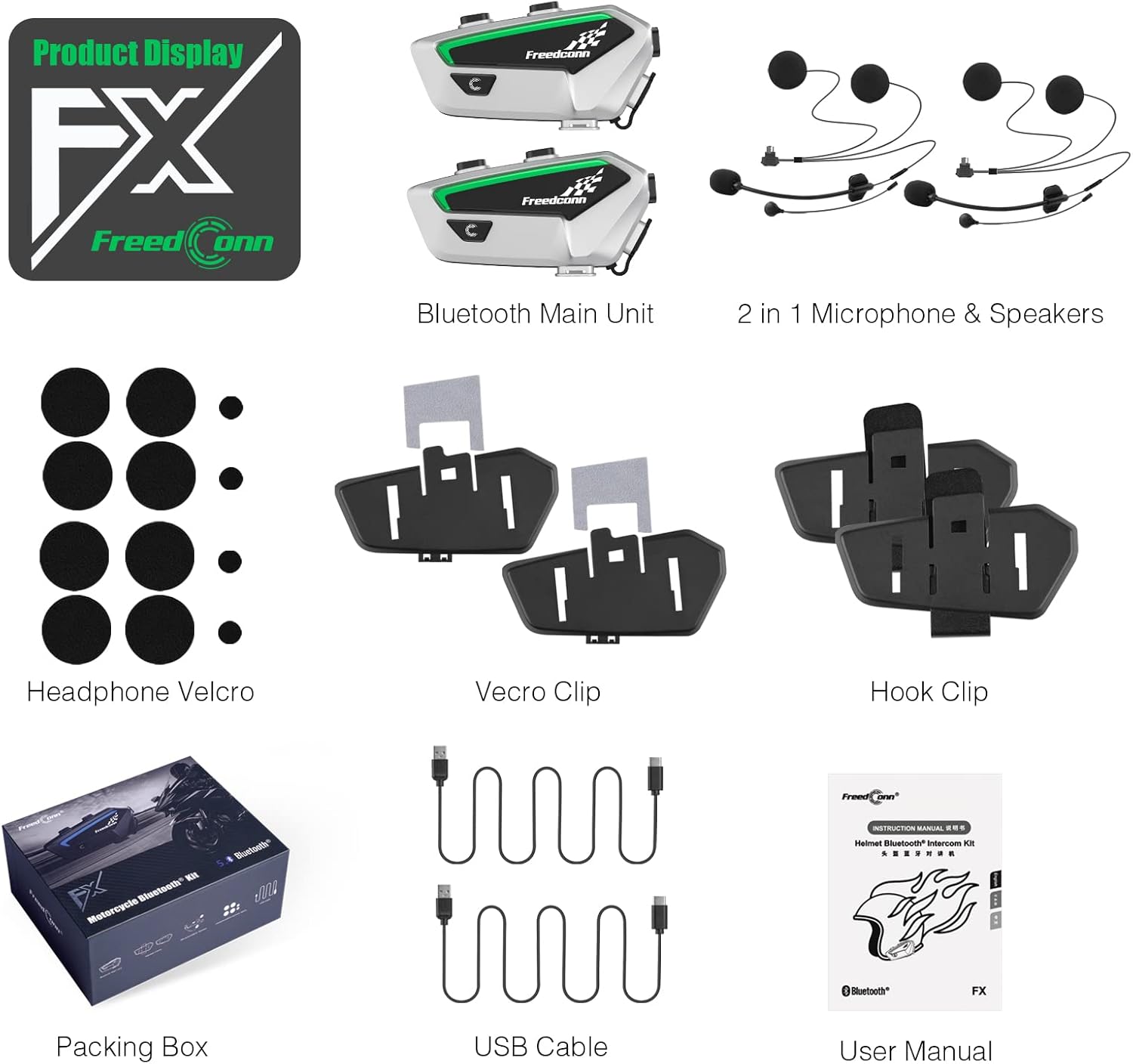 Buy Helmet Bluetooth Headset FreedConn FX 210Riders