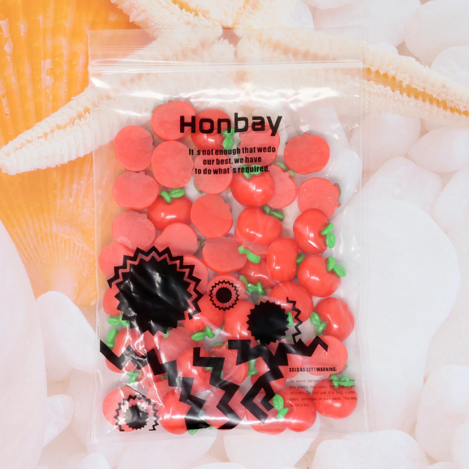 Honbay 50PCS Red Fruit Back to School Flatback Resin Charms Cartoon Sweet Fruit Slime Charms School Supplies Simulated Fruit Resin Embellishments Cute Fruit Food Resin Cabochons Decoration Accessories - Image 7