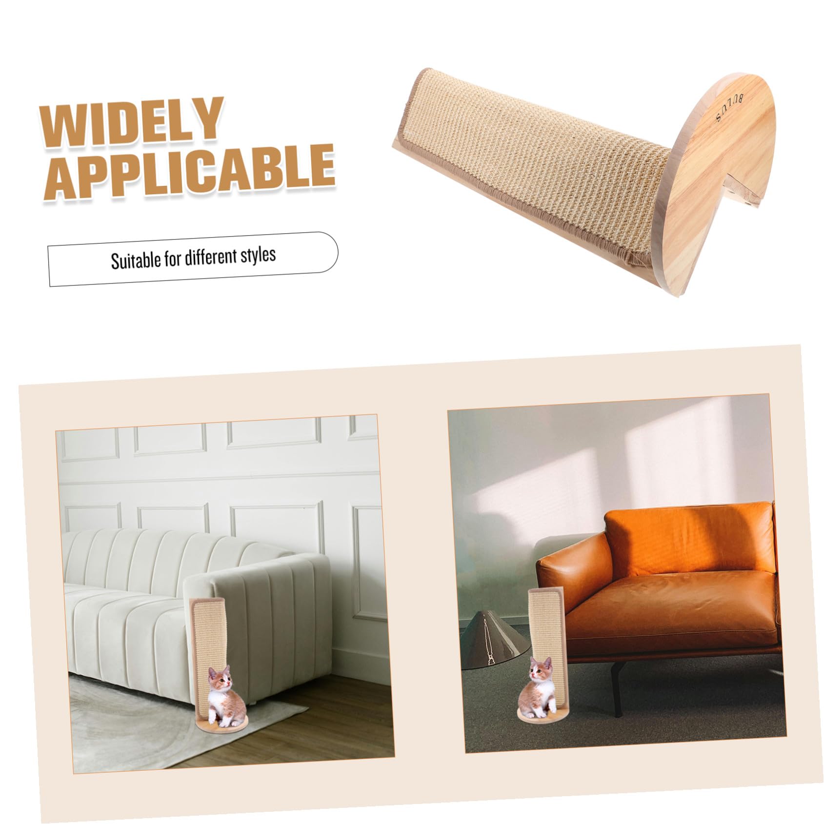 Protector de Esquinas para Gatos con Rascador de Sisal Natural Cojín Resistente para Muebles y Sofá Alfombra para Afilar Uñas Protección Duradera para Paredes y Esquinas