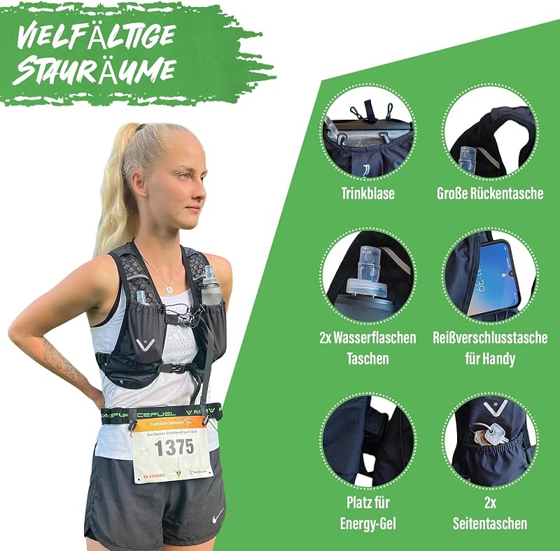 RACEPACE Marathon Futó Hátizsák Ultralight Hidratációs Backpack Futáshoz Túrázáshoz