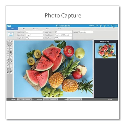 Miniatura 6 de Adesso Cybertrack 510 Escáner de cámara de documentos A4 de enfoque fijo de 5 megapíxeles con función OCR