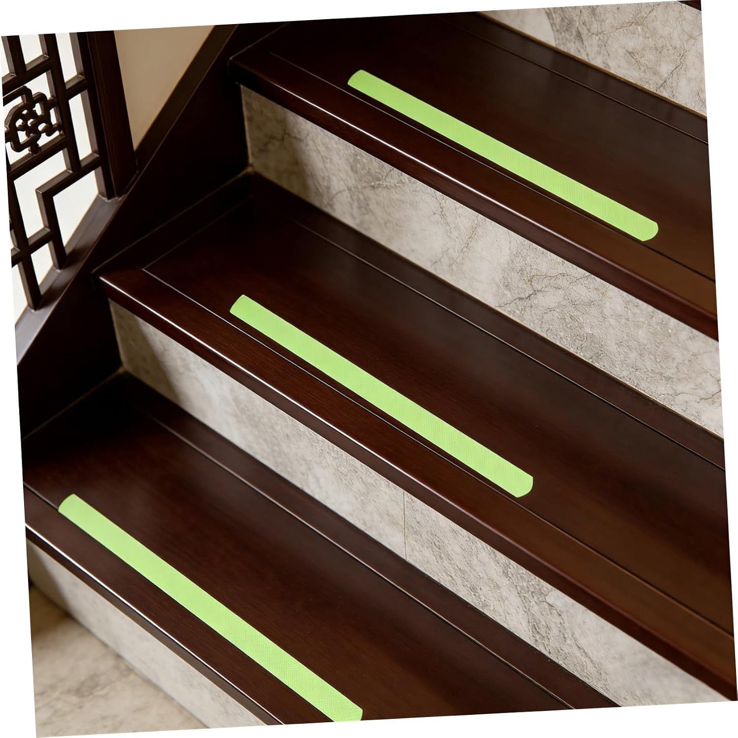 24pcs Night Glow Peva Anti-skid Stair Treads Tape Non-slip Adhesive Grip Strips for Indoor Safety and Security