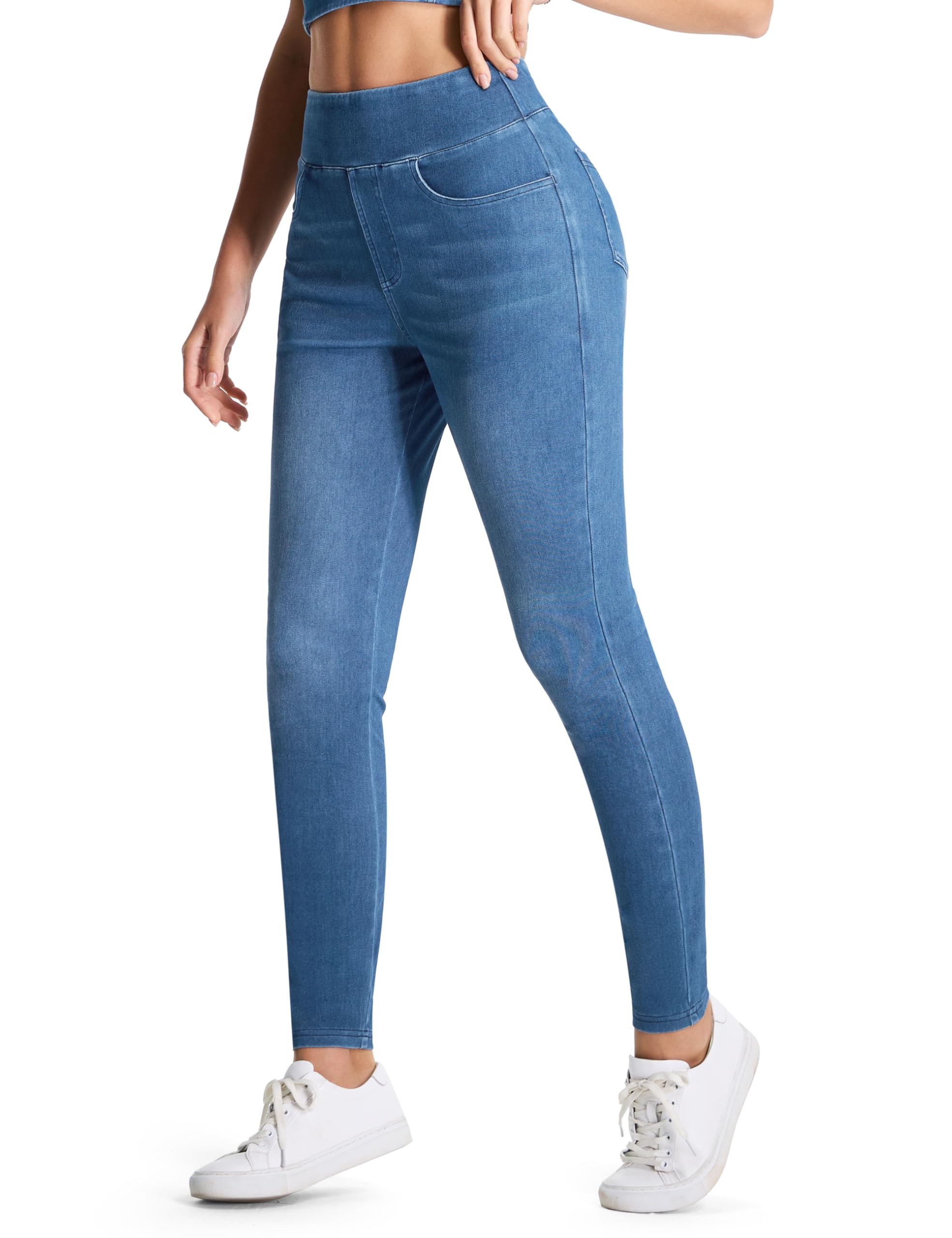 THE GYM PEOPLE Damskie dżinsy Scrunch Butt Stretch High Waist Skinny Jeans