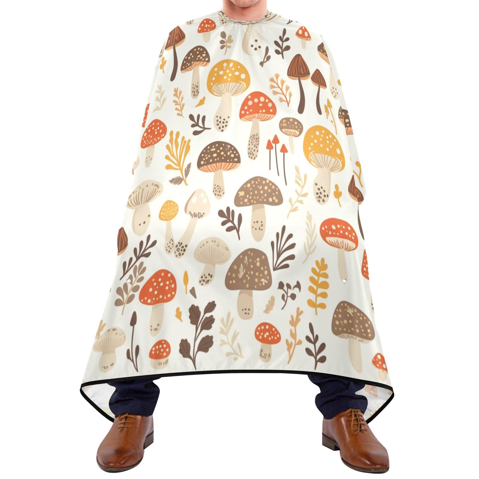 Kigai Mushroom Hair Cutting Cape for Men & Women Waterproof Barber Cape Professional Hairdressing Salon Styling Apron with Adjustable Closure Snap