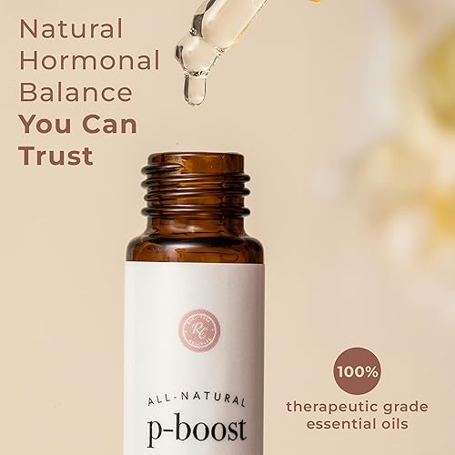Miniatura 4 de Rowe Casa Organics P-Boost Drops, suplementos de progesterona bioidéntica con aceites esenciales, gotas de fertilidad presemilla y equilibrio
