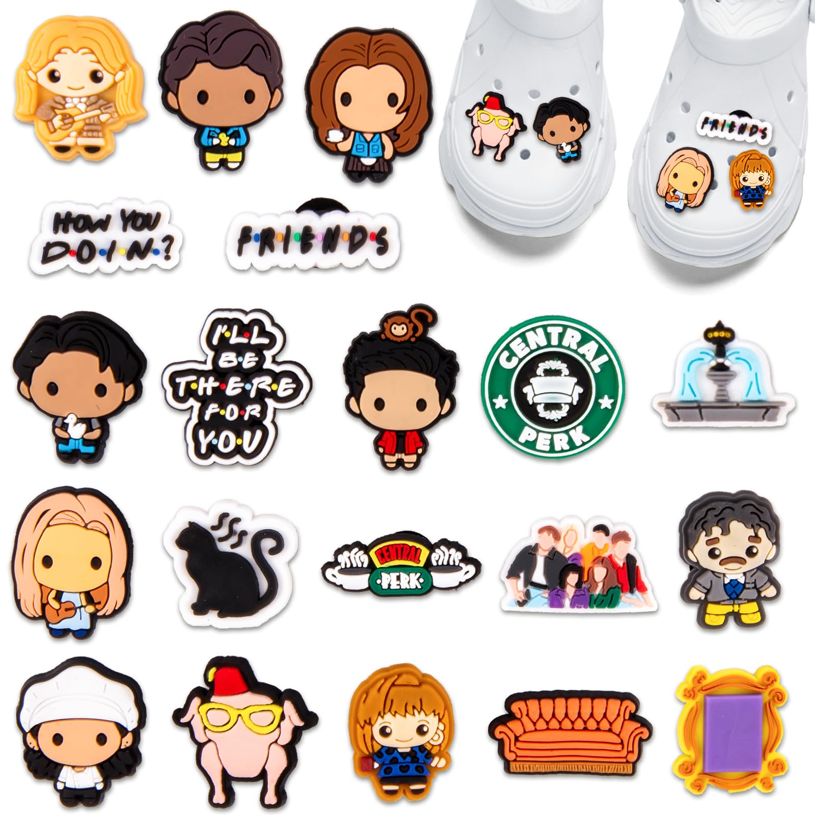 10 X Charm Shoes, Fun Cartoon Shoe Decorations For Girls