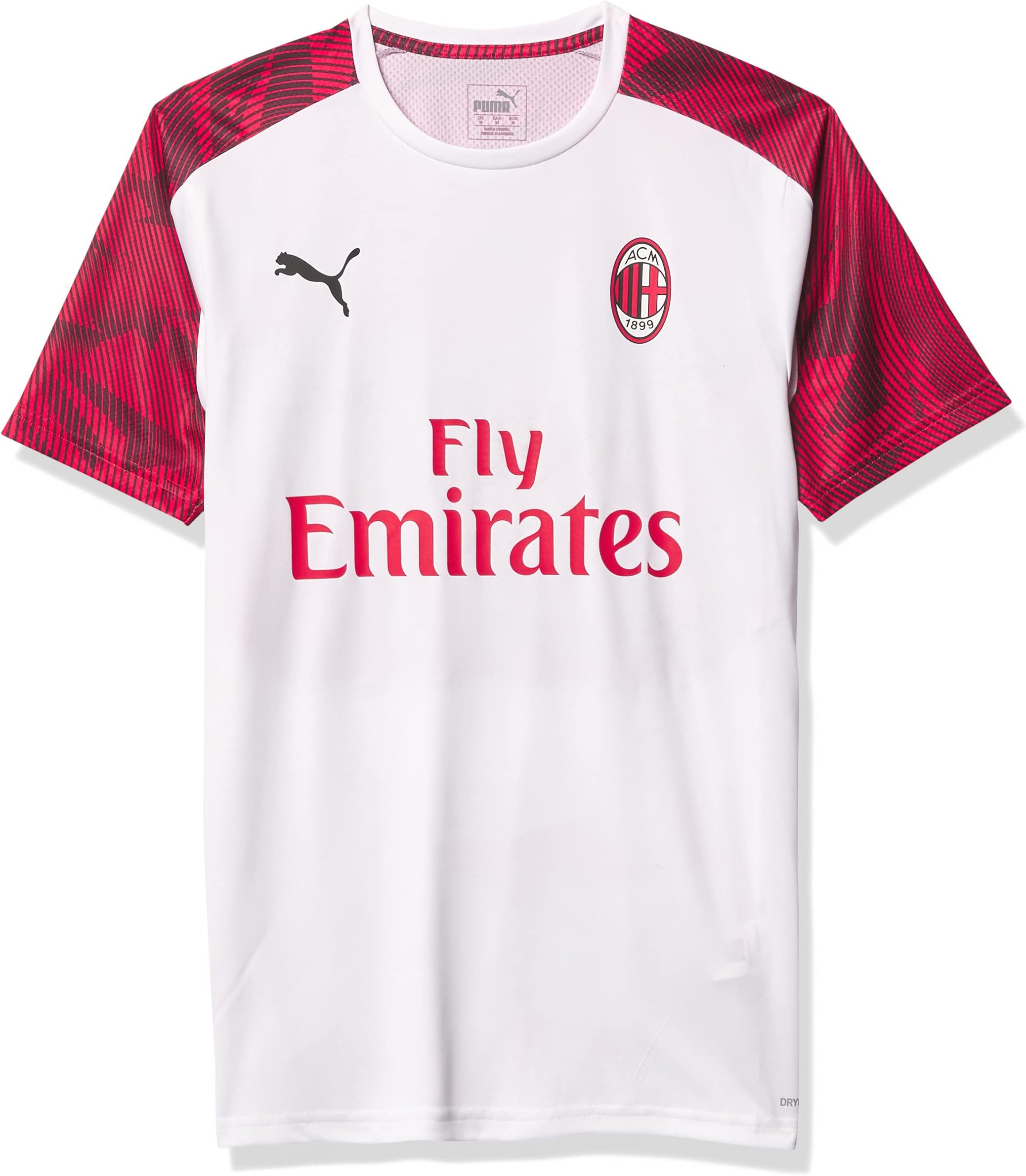 PUMA mens A. C. Milan ACM Training Jersey SS WITH Sponsor Logo Shirt