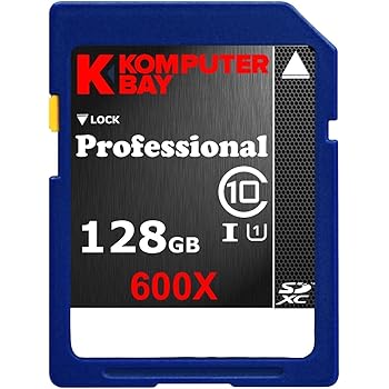 Komputerbay 128GB SDXC Secure Digital Extended Capacity Speed Class 10 600X UHS-I Ultra High Speed Flash Memory Card 60MB/s Write 90MB/s Read 128 GB