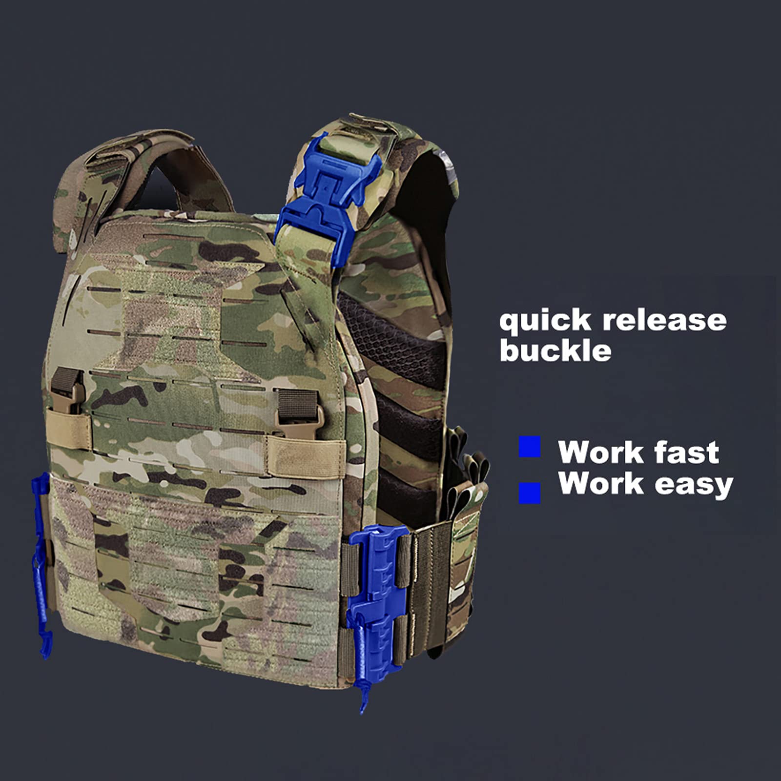 AMOC UTA Plattenträgerweste, Universal Tactical Alliance Wildbee Leicht Wasserdicht Taktische Weste for Militärischer Schutz