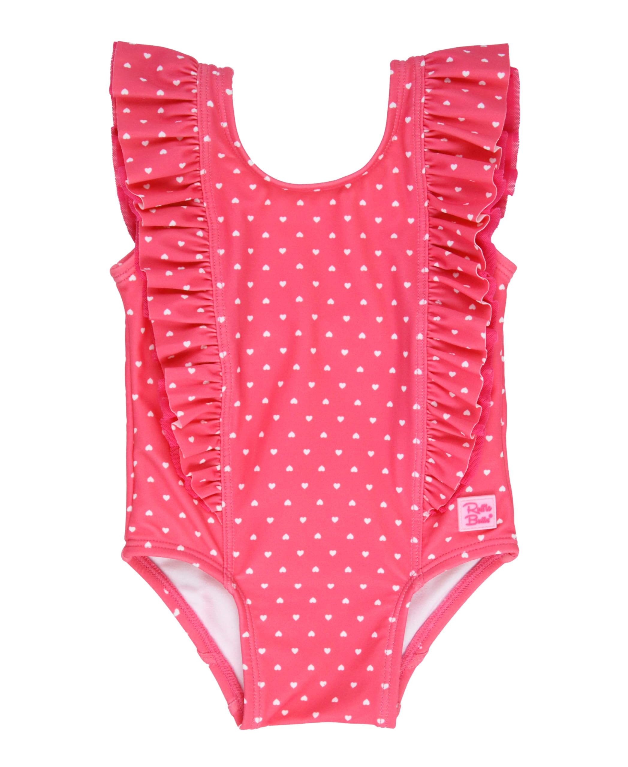 RuffleButts® Baby/Toddler Girls Ruffle Strap One Piece Swimsuit w/UPF 50+ Sun Protection