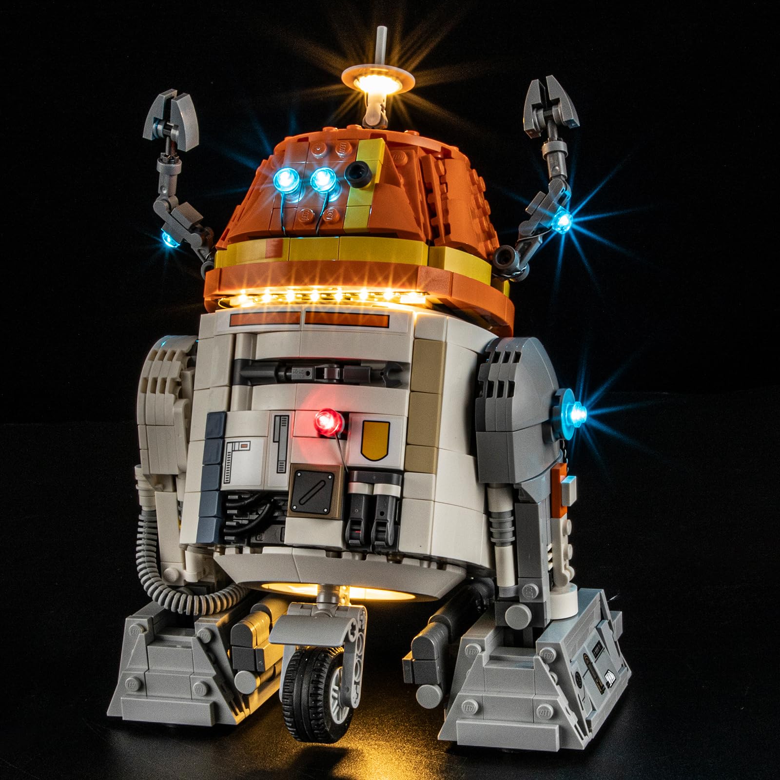 BRIKSMAX 2.0 Light Kit for Lego-Chopper C1-10P Astromech Droid -Innovative Led Lighting Compatible with Lego Star Wars 75416 - Not Included Model Set