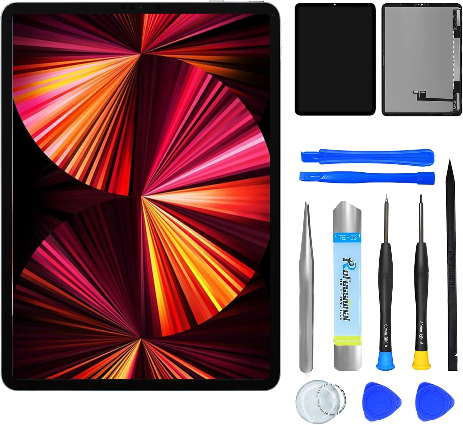 NB+ Touch Screen LCD Replacement For iPad Pro 11 Inch 3rd 2021 4th 2022 A2301 A2459 A2460 A2435 A2761 A2762 A2759 LCD Display Unit Digitizer Front Glass Panel Black with Tools