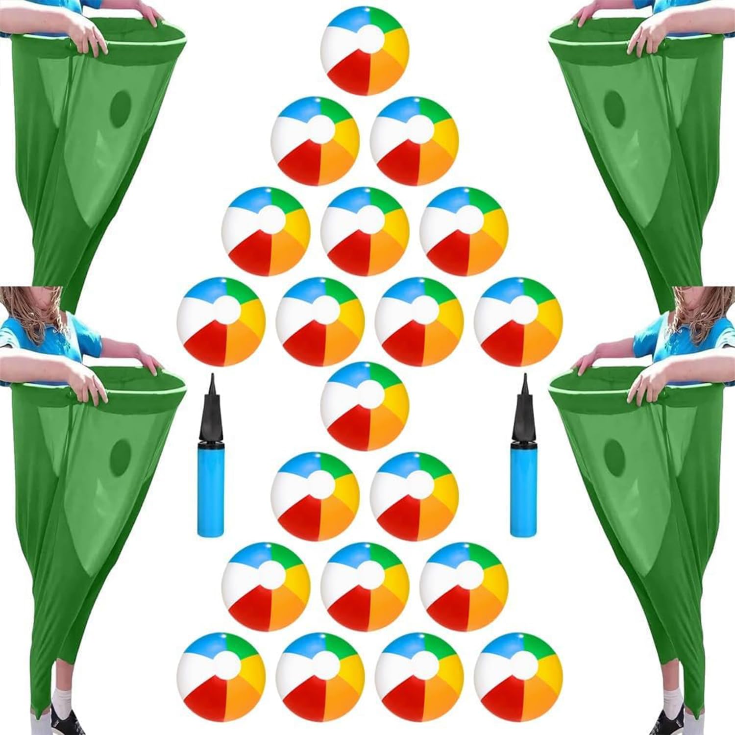 Juego Al Aire Libre Granny Pants | Pantalones Gigantes EláSticos Con Pelotas Y Bomba De Inflado,Divertido Lanzamiento Para Fiestas En El JardíN NiñOs Adultos