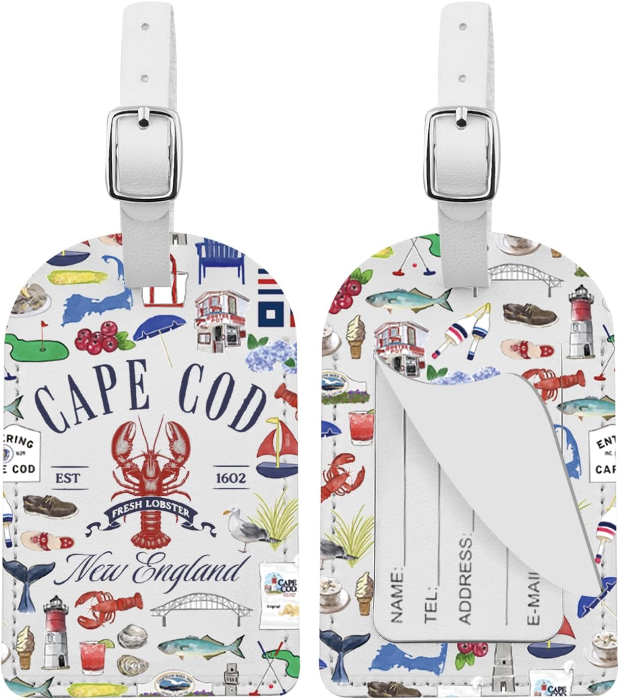 Cape Cod Vacation Gift, Cape Cod Luggage Tag for Travel, New England Trip Gift, Massachusetts Gifts (capeCod)