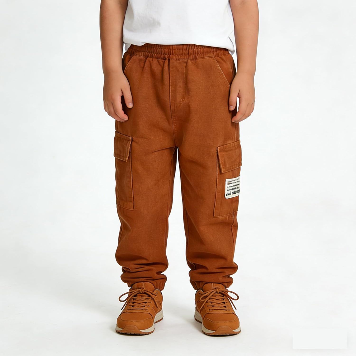 Feidoog Toddler Baby Boys 2/3 Pack Sweatpants Solid Cotton Elastic Waist Trousers Active Jogger Pants - Image 8