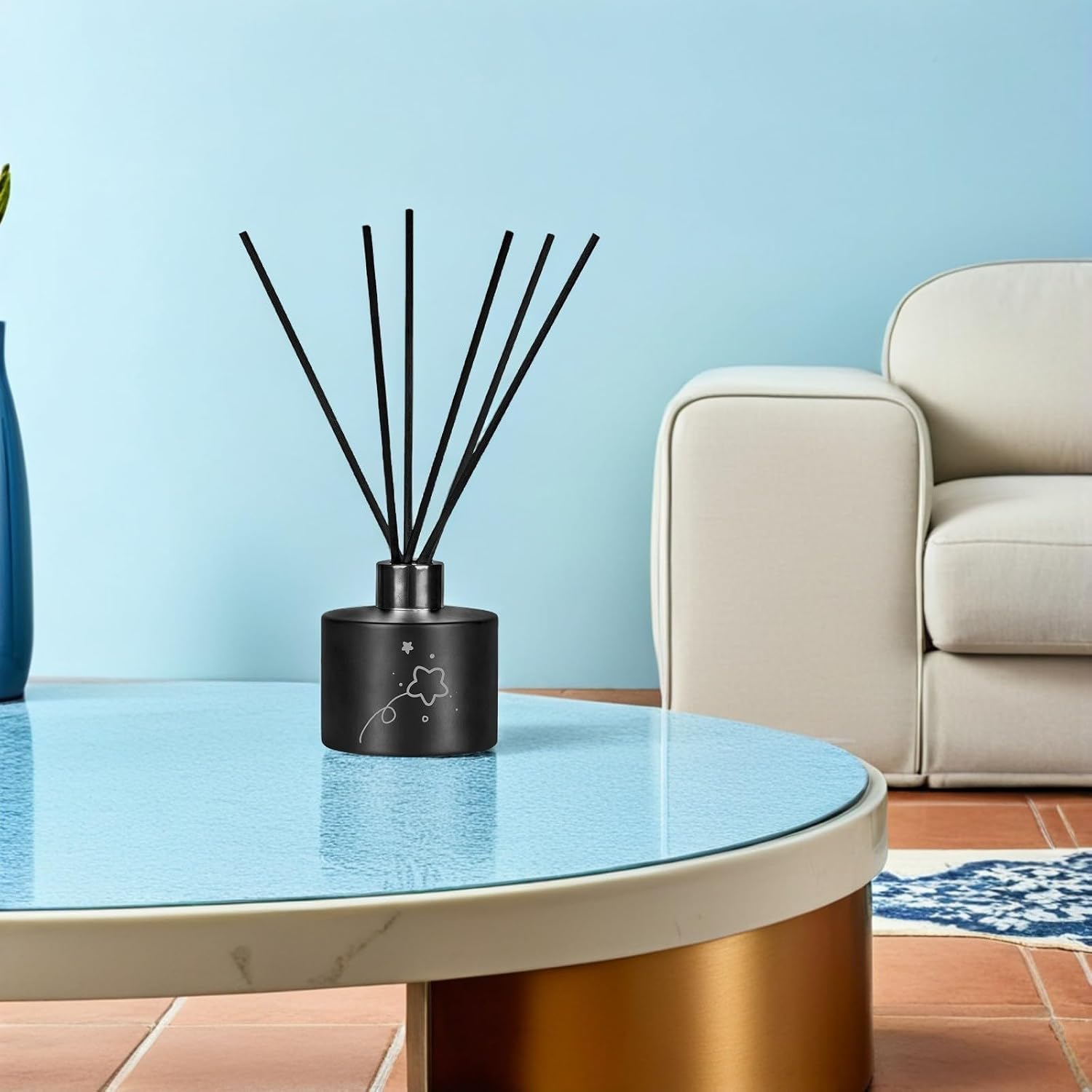 Black Fiber Essential Oil Diffuser Sticks 200pcs Xmas for Reed Bottles
