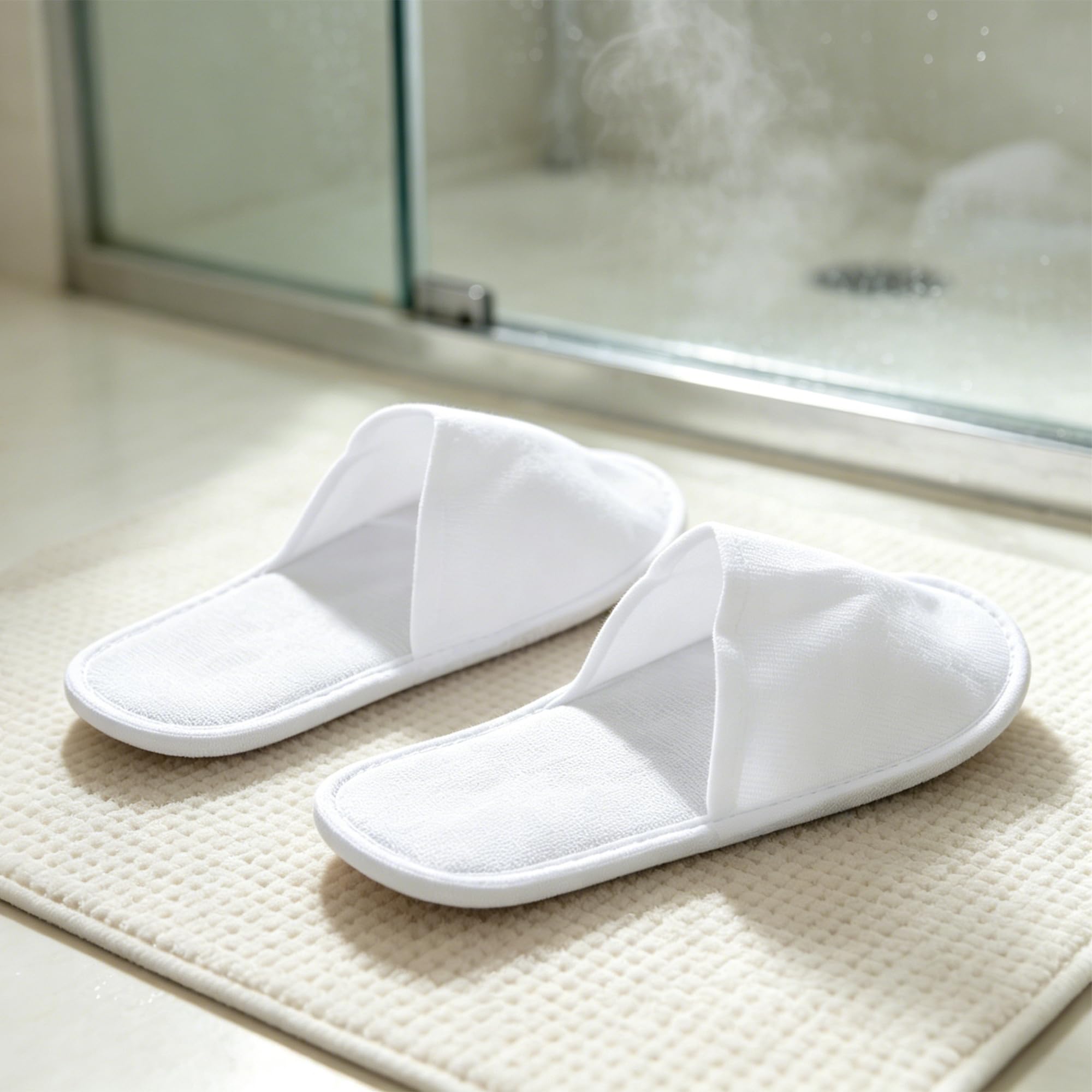 Juego de 50 pares de zapatillas desechables para hotel, zapatillas desechables de hotel, zapatillas desechables con dedos cerrados para hotel, spa, hogar, unisex, para hombre y mujer