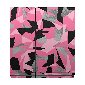 Head Case Designs Pink Camo Camouflage Vinyl Sticker Gaming Skin Decal Cover Compatible With Sony PlayStation 4 PS4 Console and DualShock 4 Controller Bundle