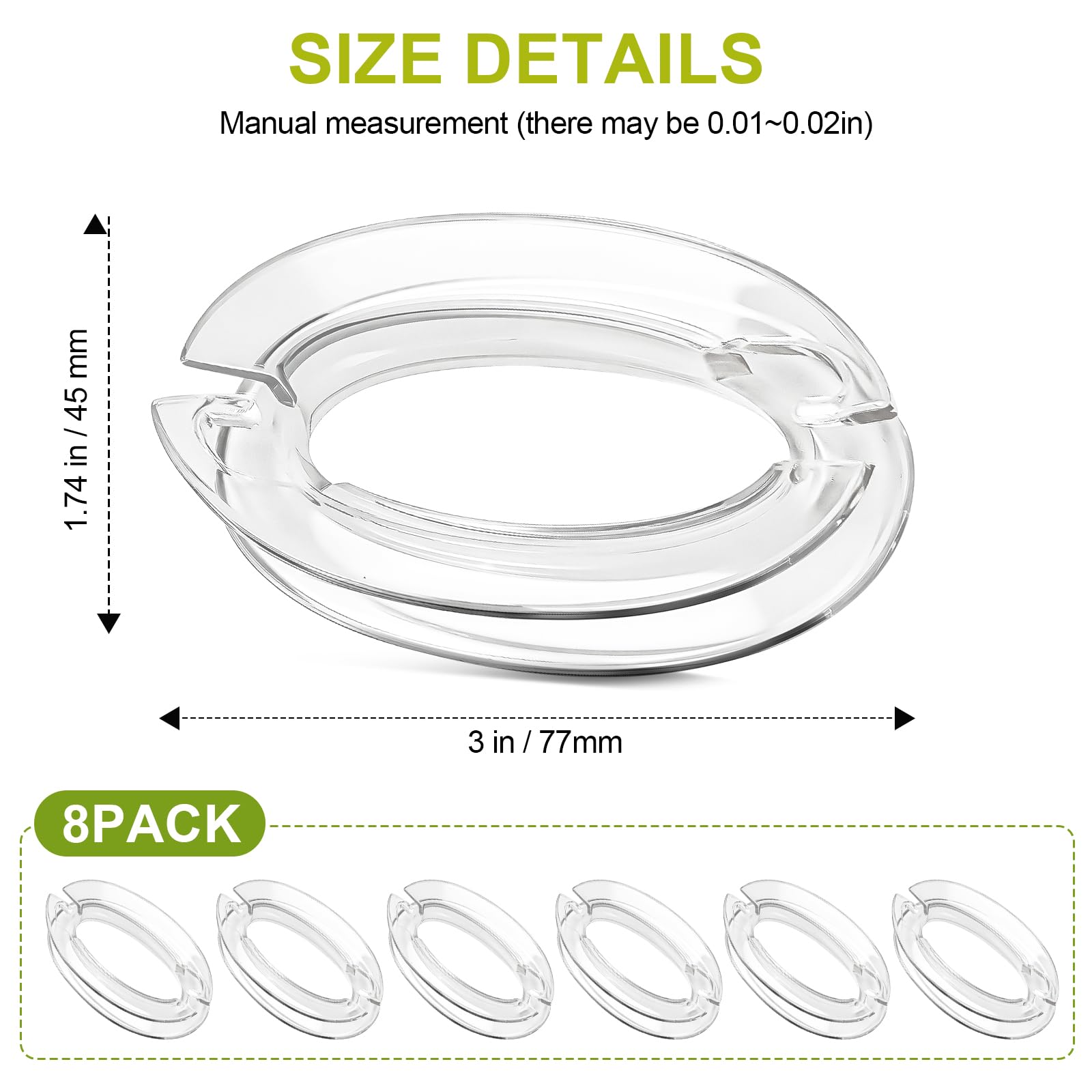 8 bobinadores de cable para ventana, seguro a prueba de bebés, soporte de cuerda ciego para envolver, clips de cuerda de plástico transparente a prueba de niños, sin daños en la pared