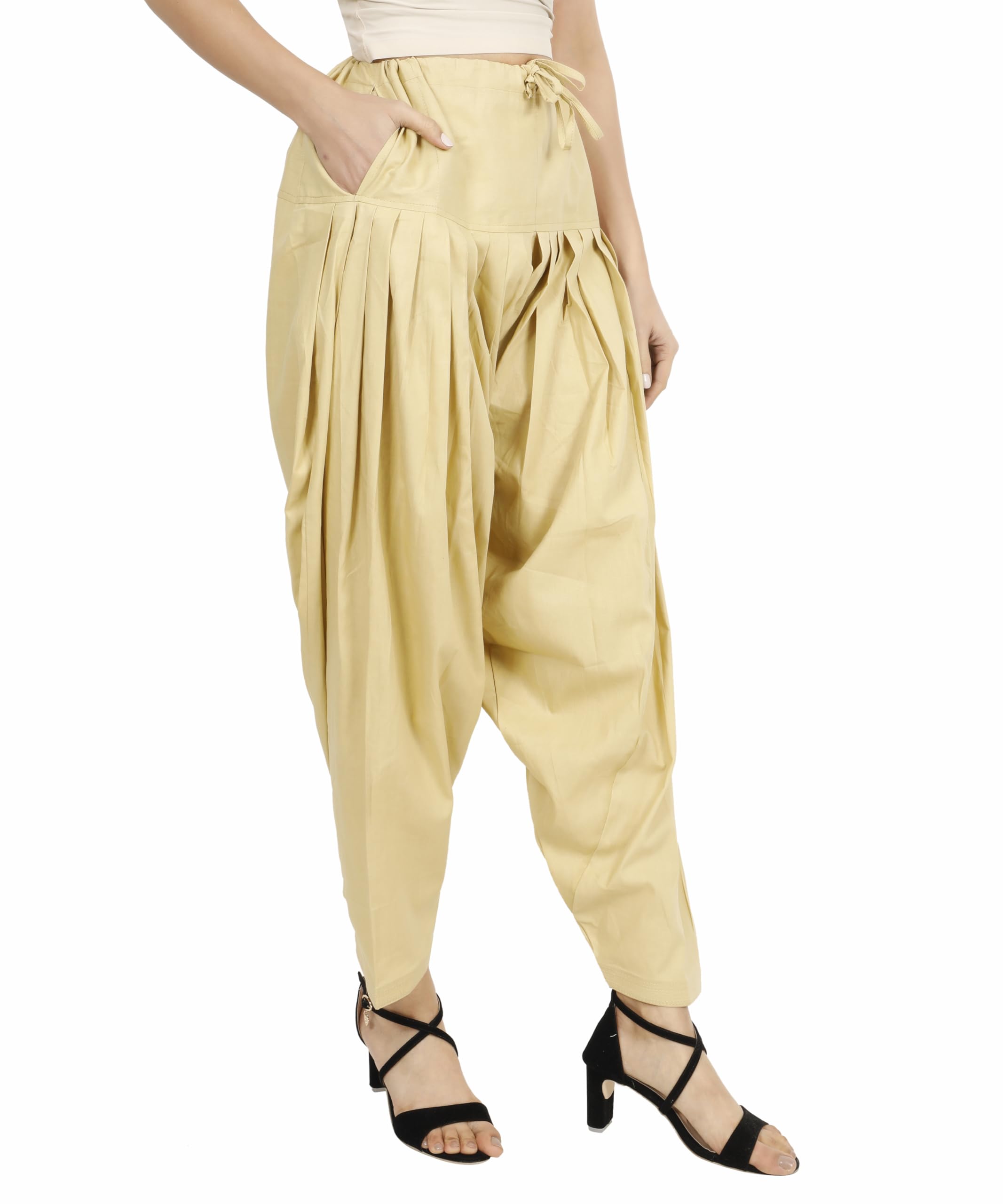 prabha creations Women's 100% Cotton semi Patiyala Salwar with Pocket-picture-27