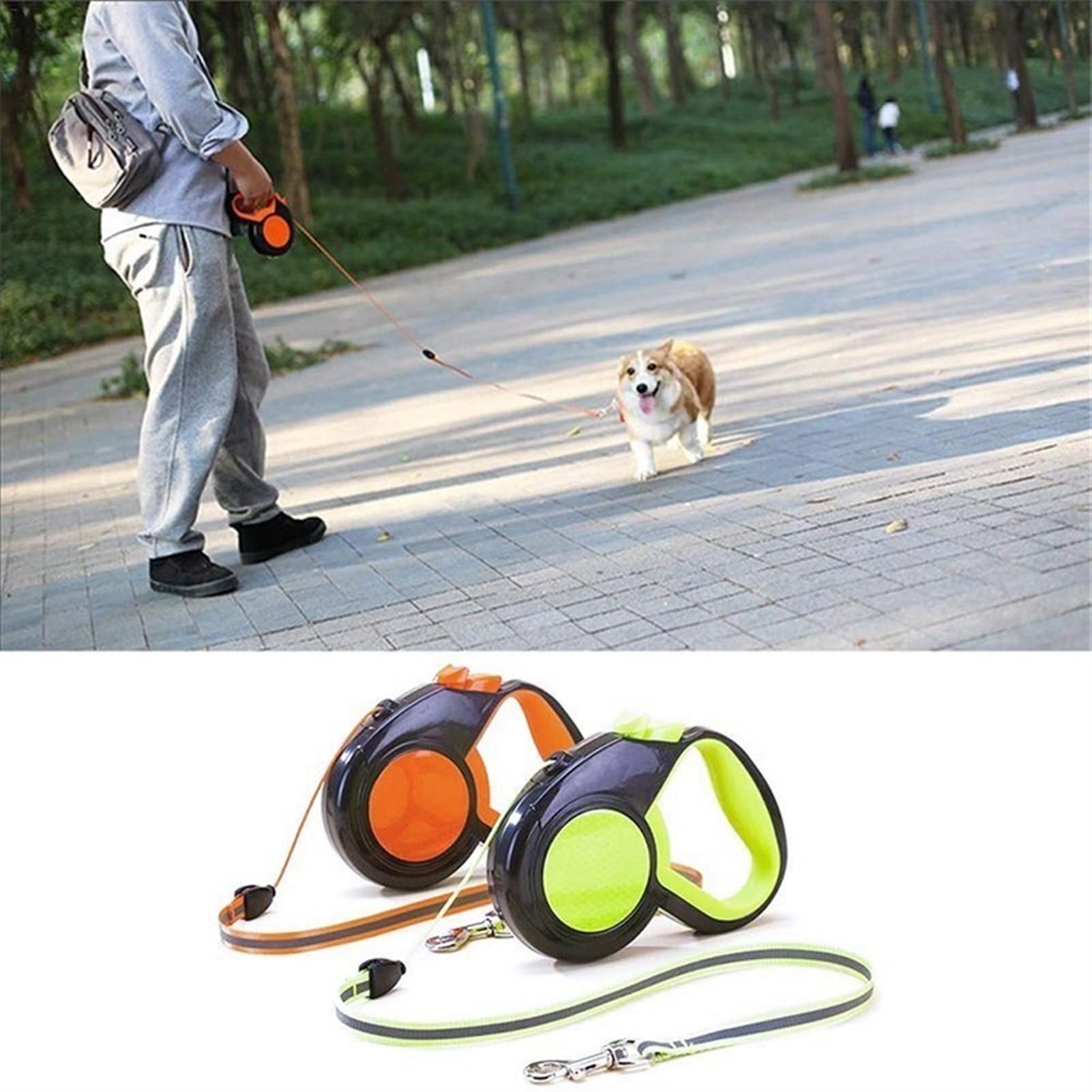 Correa retráctil reflectante for perros medianos y grandes con(108,500cm)