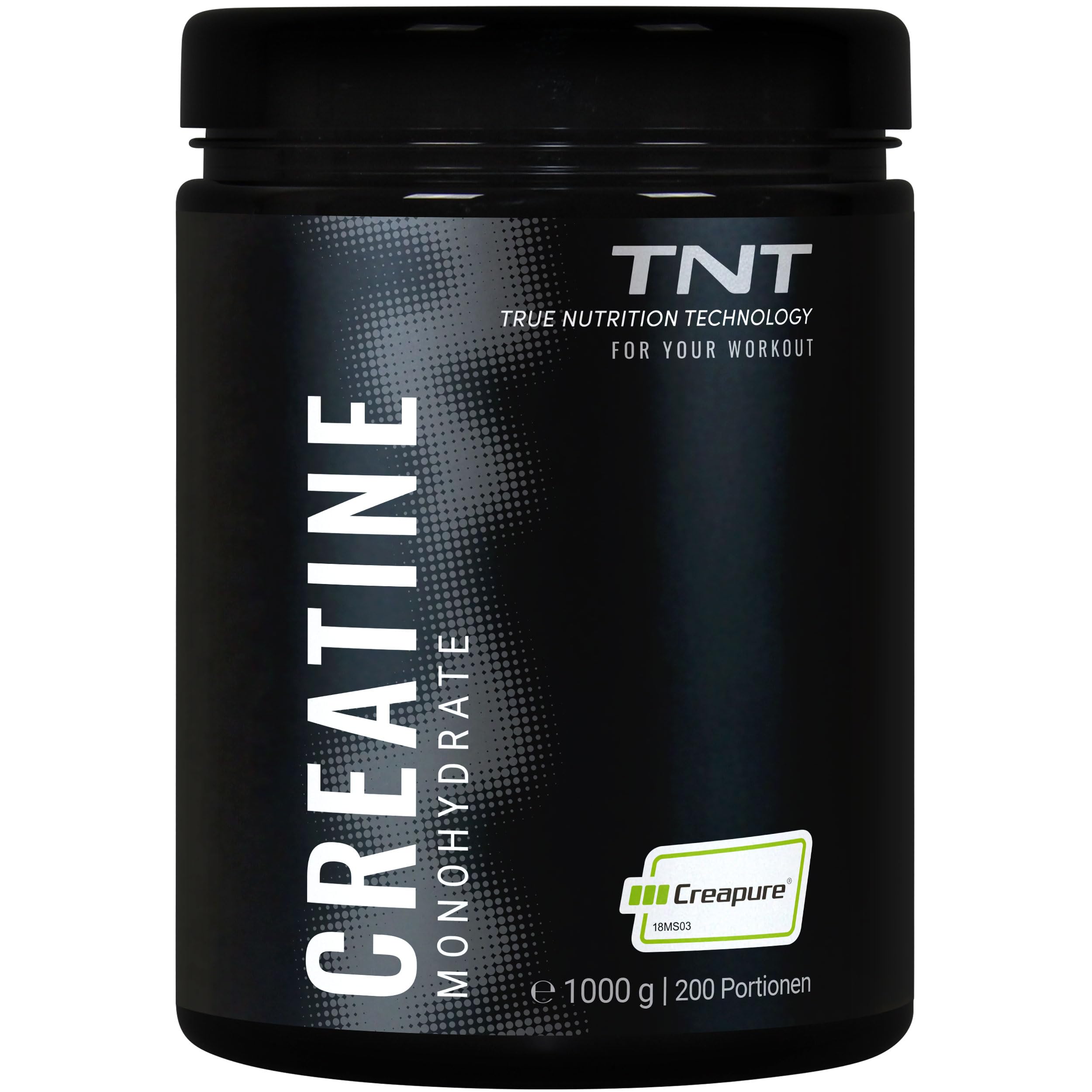 TNT Creatin Monohydrat (1000g) • Reines Creapure® • Veganes Kreatin Pulver • Creatine Monohydrate ohne Zusätze • Ultrafein & perfekt löslich • Mikronisiertes Kreatin