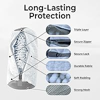 Vista 4 de 2 bolsas lavadoras de zapatos con par de hormas para zapatos y 4 bolas desodorizantes, bolsa reutilizable para lavar zapatos con cremallera duradera