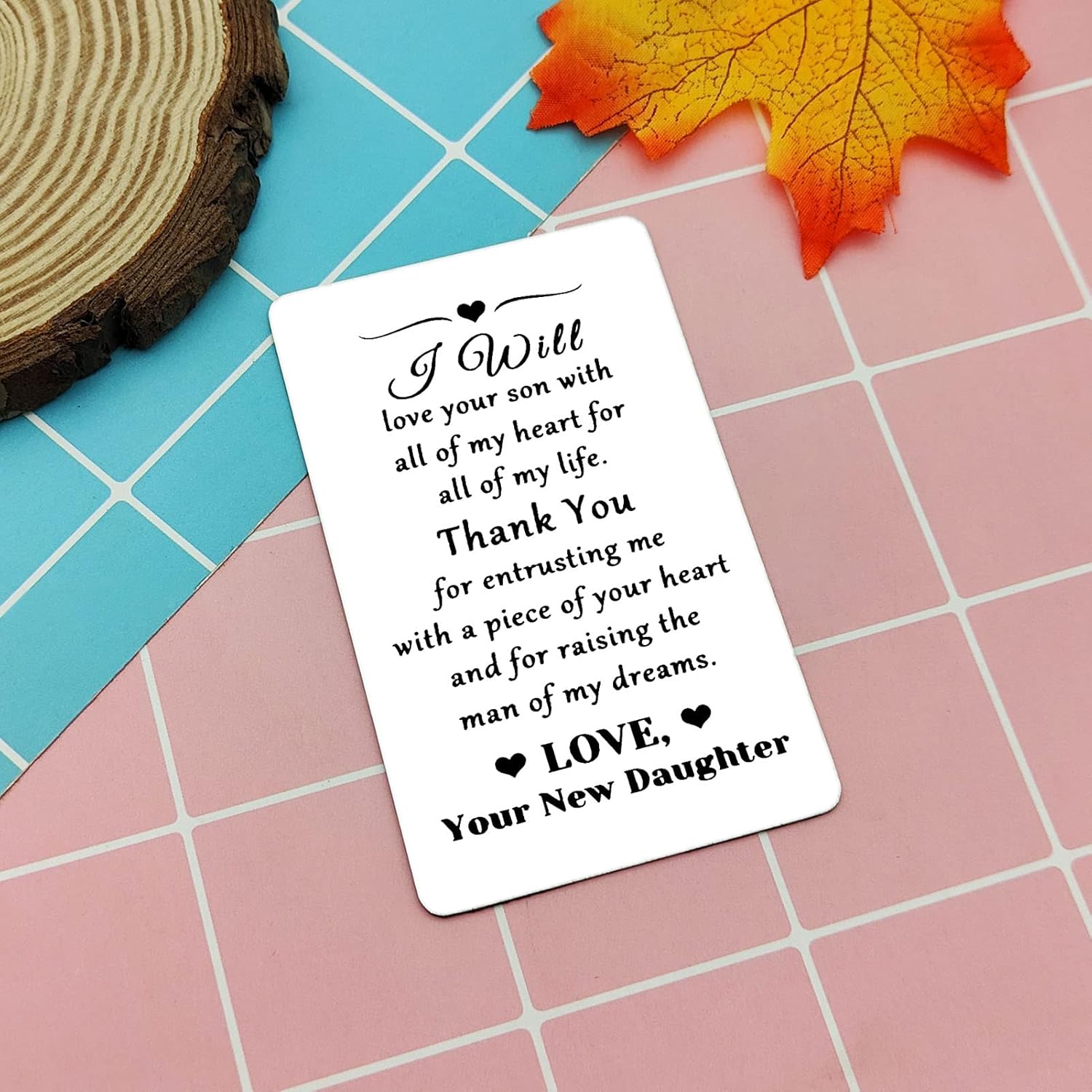 Mother of The Groom Gifts from Bride Engraved Wallet Card Wedding Gifts