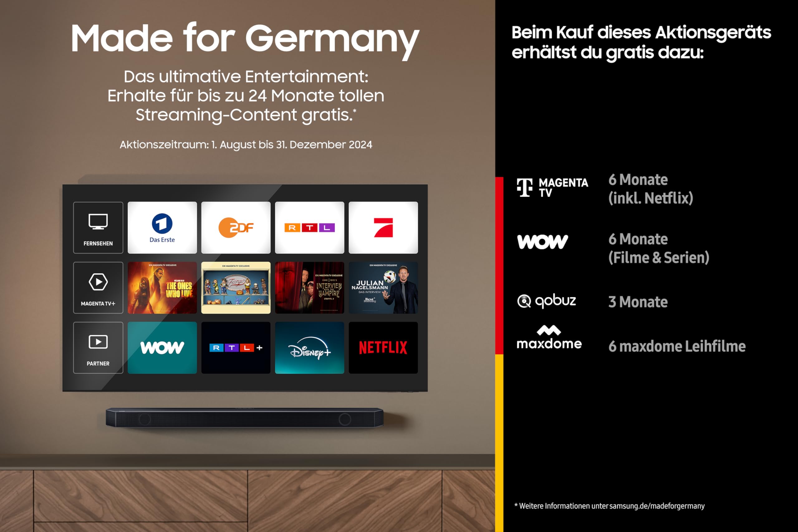 Samsung HW-S710GD 3.1-kanałowy soundbar Ultra Slim do telewizorów, głośnik Bluetooth o ultrasmukłej konstrukcji, bezprzewodowy Dolby Atmos/DTS:X, Q-Symphony [2024]