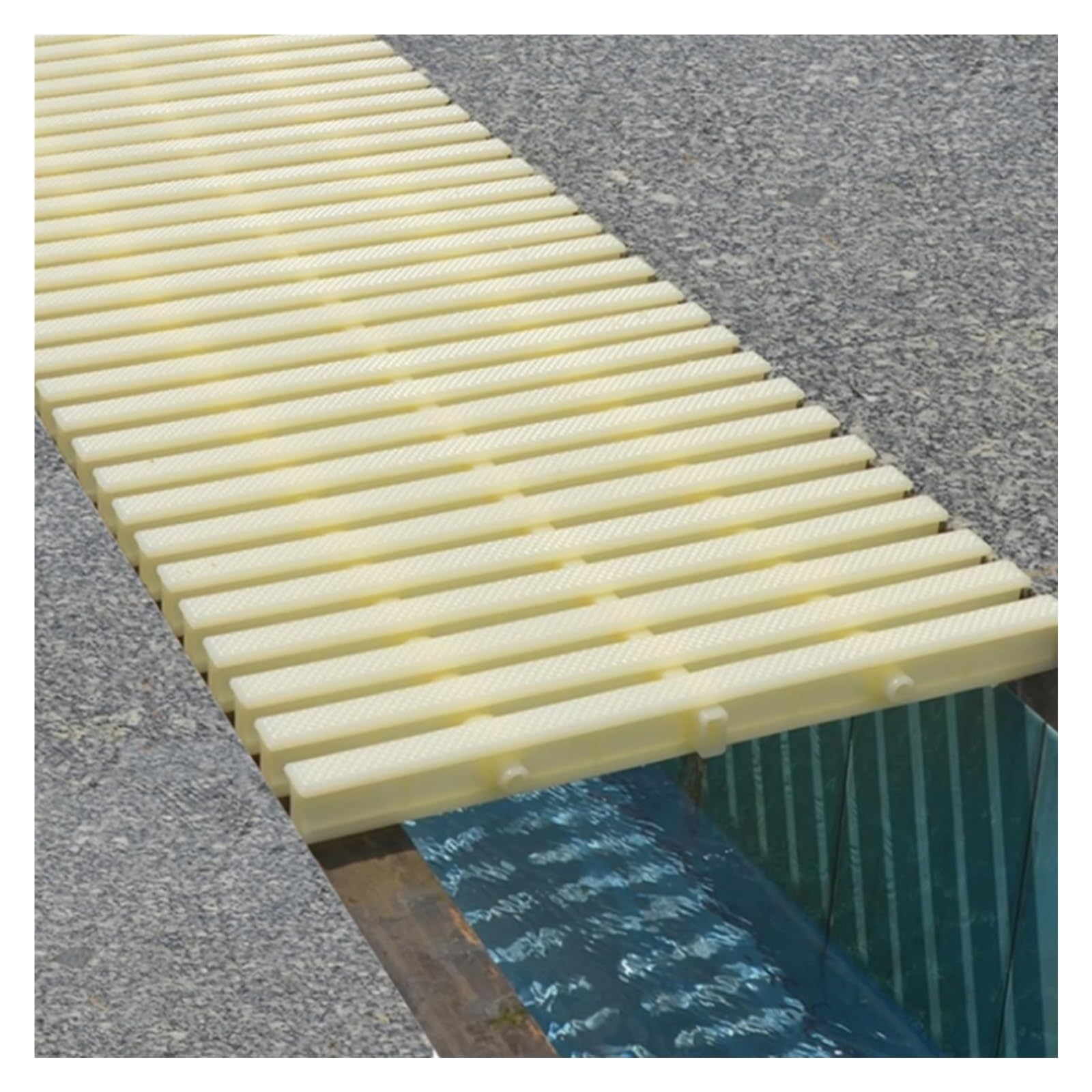 Grille de drainage de piscine en ABS beige avec filtre de protection