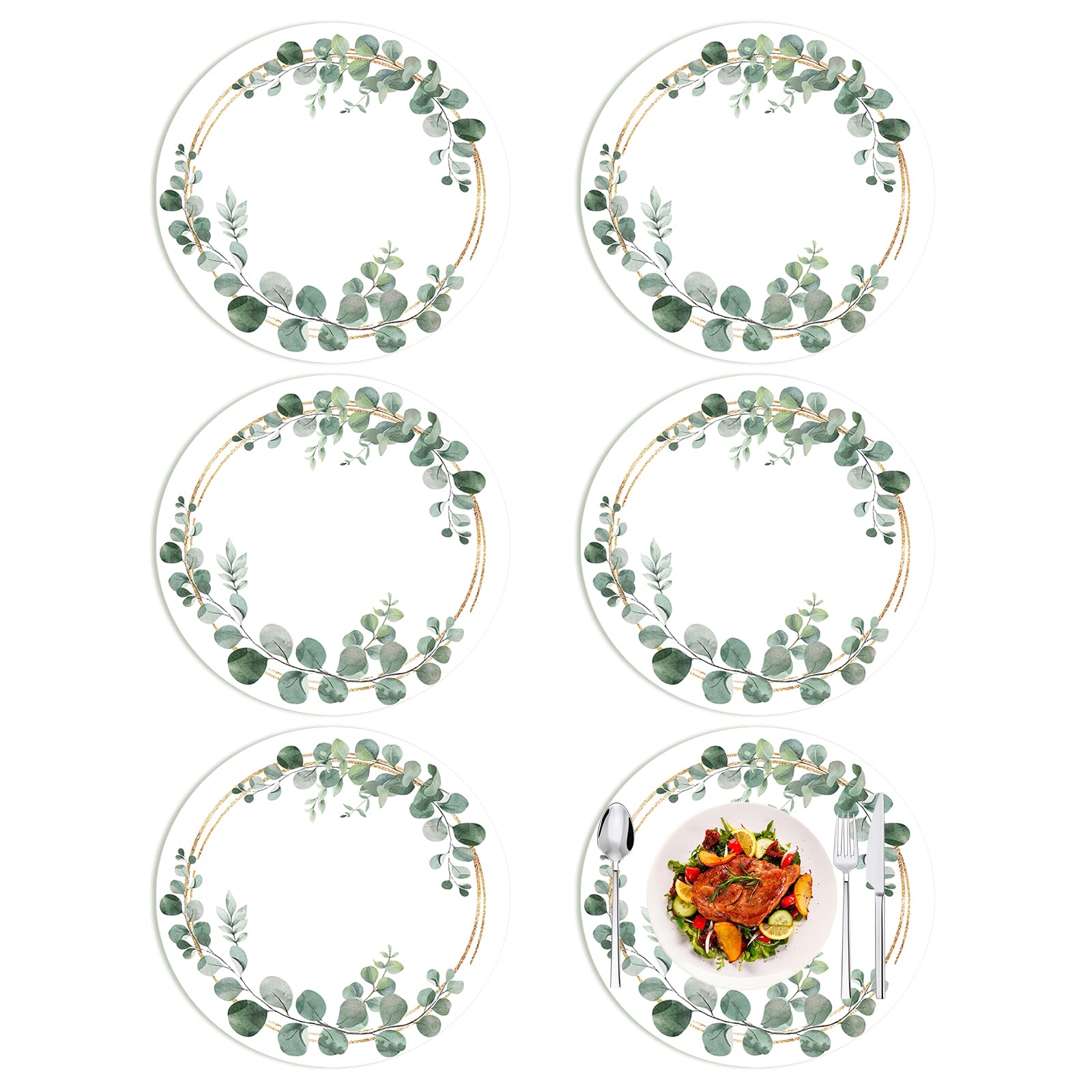 Set de table lavable et imperméable en plastique résistant aux taches lot de 6