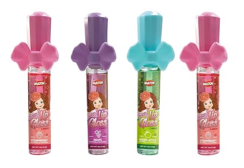 Yael - Caramelos de lápiz labial de 4 unidades sabores de fresa uva y manzana divertidos dulces para recuerdos de fiesta infantiles bolsas de