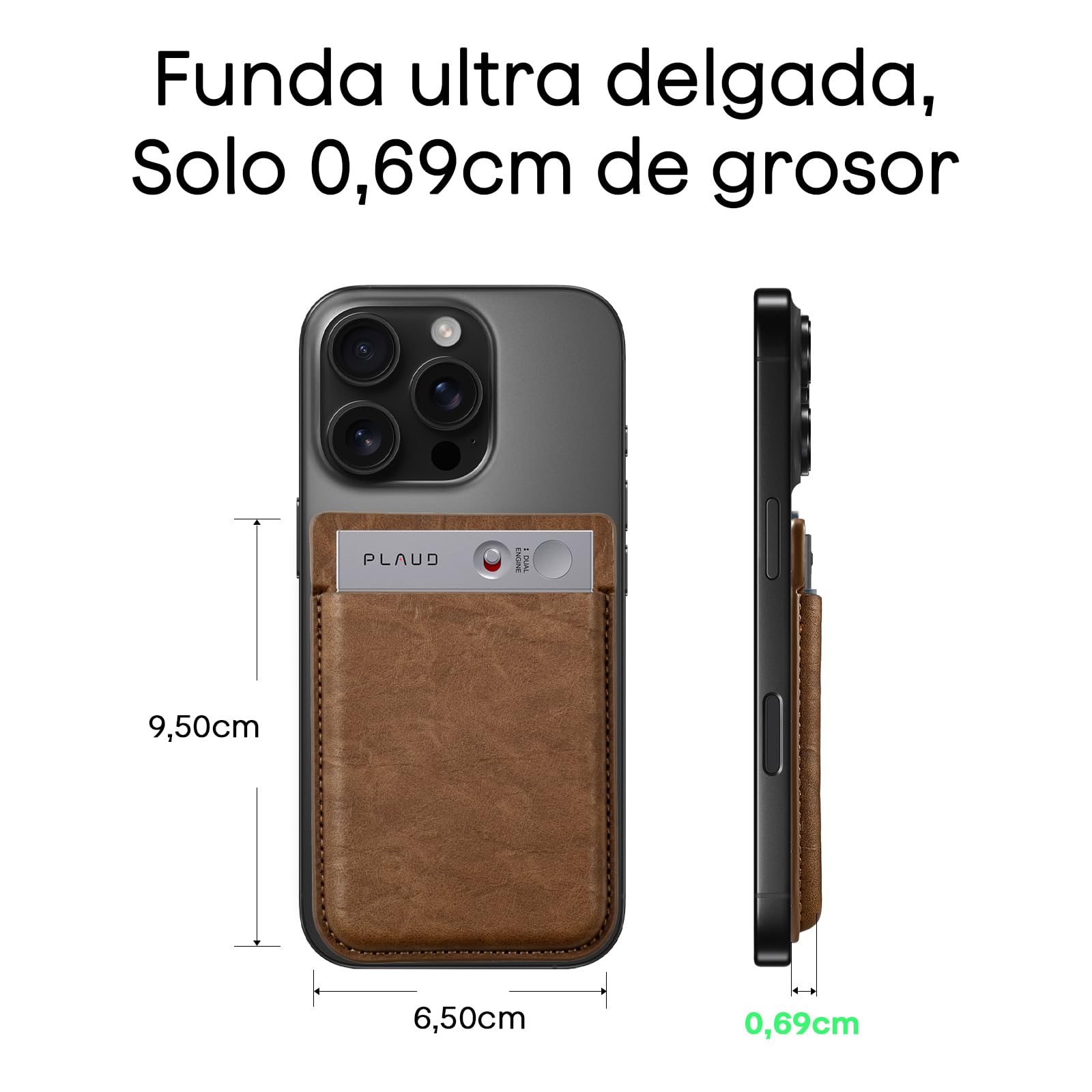 Funda Magnética para Plaud Note Grabadora de Voz IA Solo Compatible con Plaud Note Grabadora Protector Portátil, Marrón