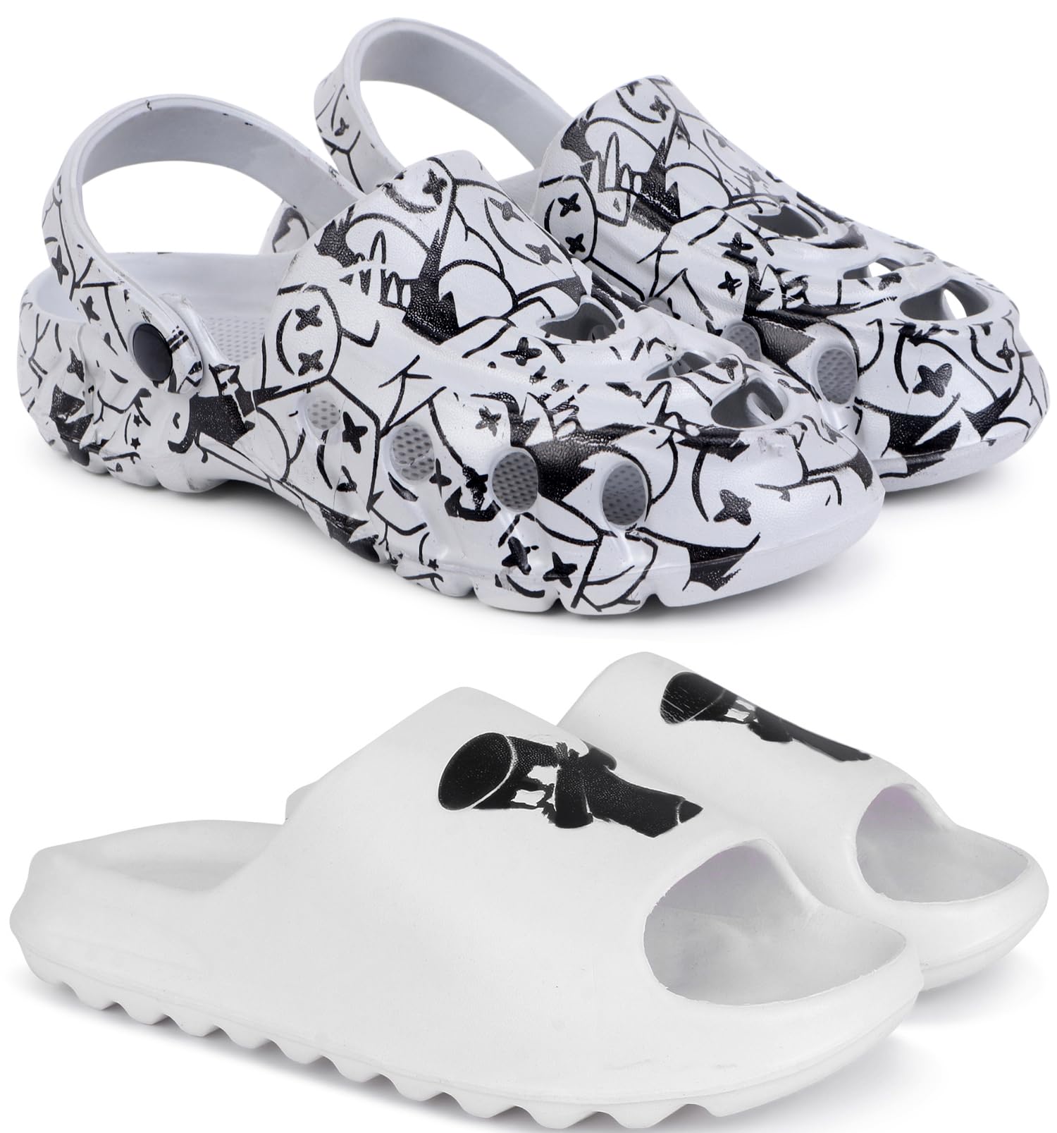 pampy angel Combo Pack of 2 Slipper/Flip Flops/Slides/Clogs/Sandals with Adjustable Back Strap for Men (Cl-A-Smarti,Y-Dancer)-picture-46