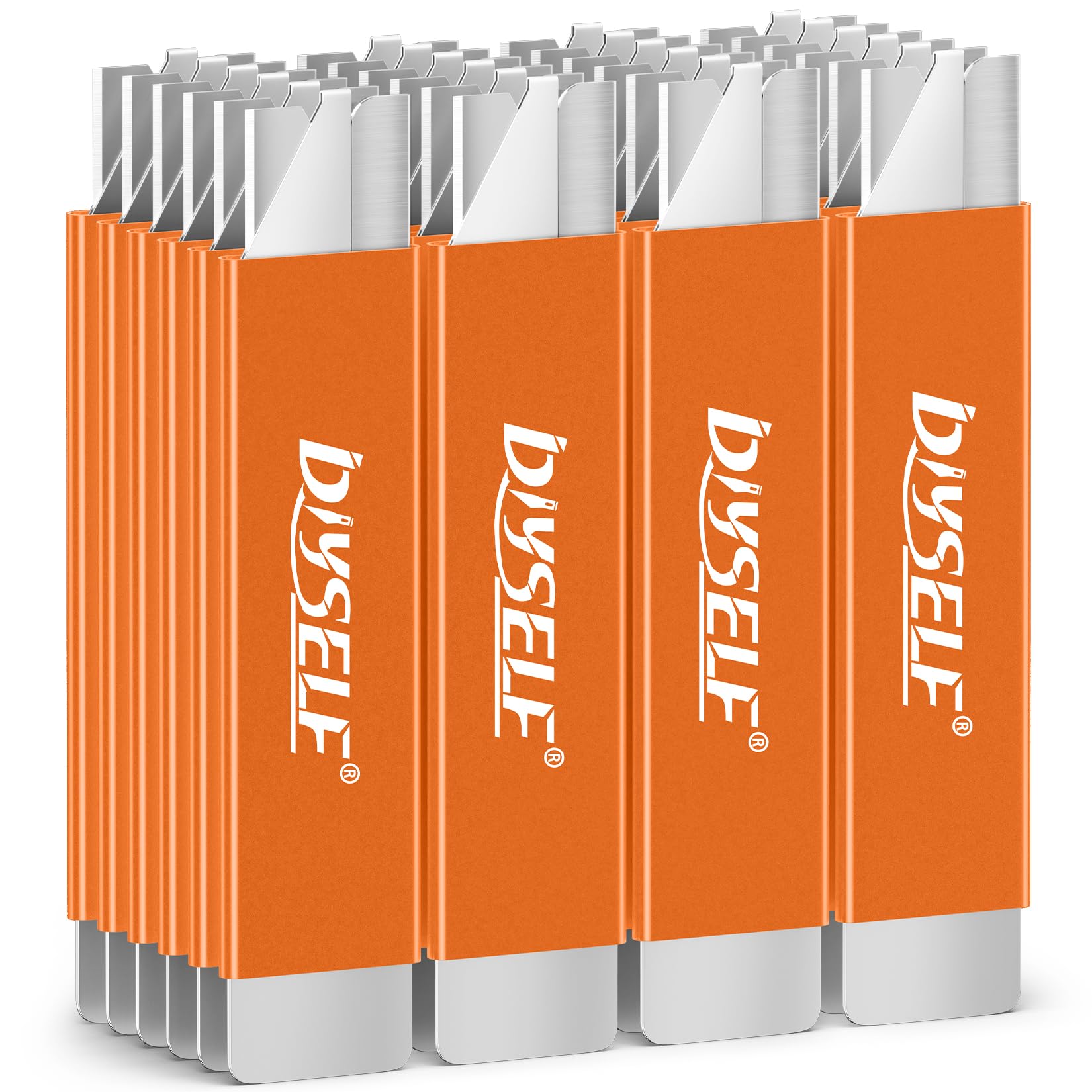 DIYSELF 24 Pack Box Cutter Retractable Knives, Single-Edge Utility Knife