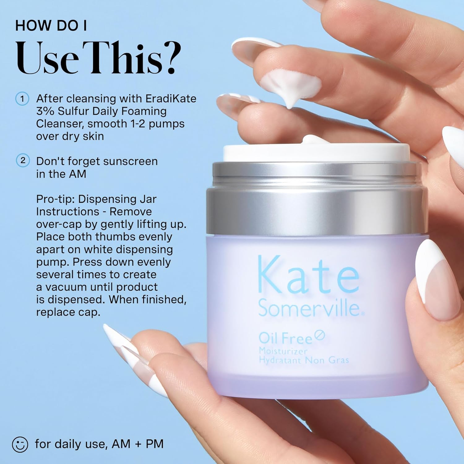 Kate Somerville Oil Free Moisturizer – Clinically Formulated Face Cream for Oily Skin, Lightweight, and Hydrating Daily Oil Control, 1.7 Fl Oz - Image 4