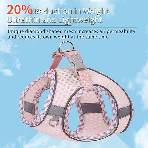 Miniatura 3 de Summer Pet Supply - Arnés ajustable para perro con chaleco acolchado para climas cálidos, a prueba de escapes, ultra delgado, suave, fácil de poner,