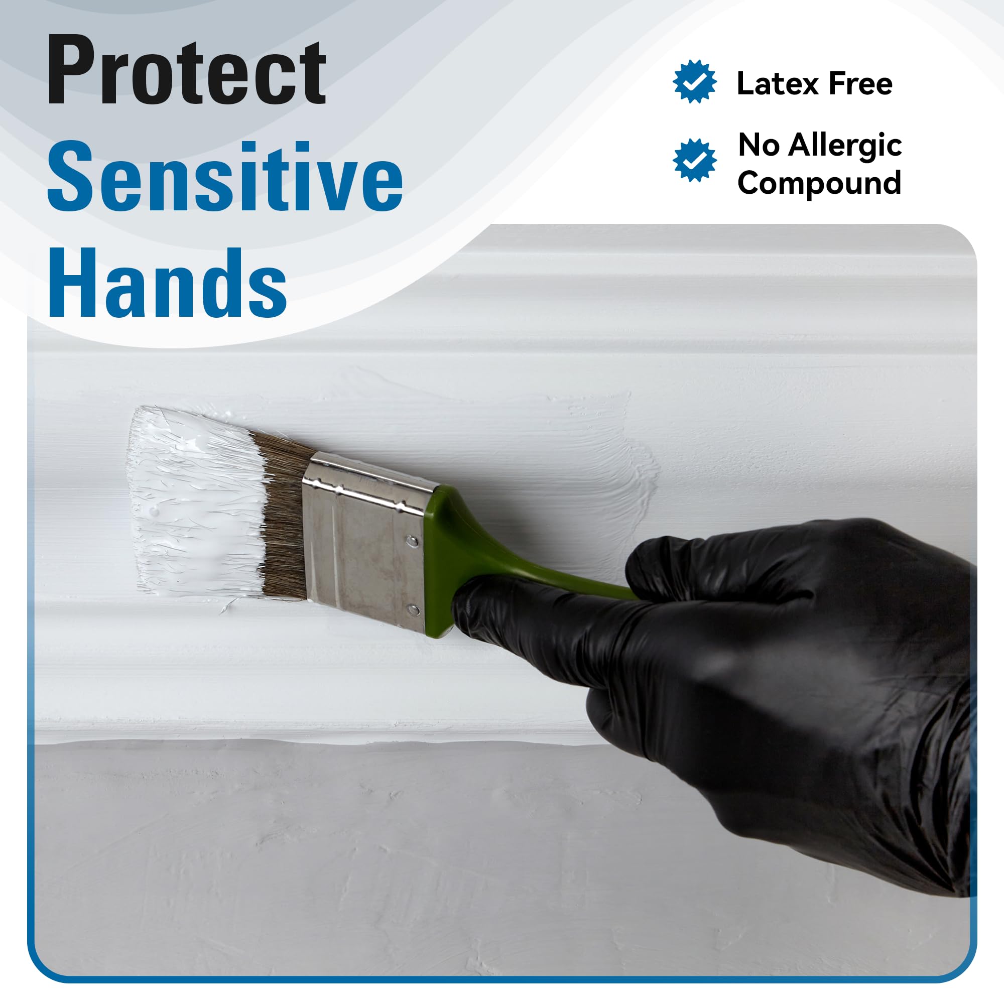 SWIFTLITE Einweg Nitrilhandschuhe schwarz, lebensmittelechte Gummihandschuhe latexfrei puderfrei zum Kochen von Lebensmitteln Prep Küche sauber (Medium, 100)