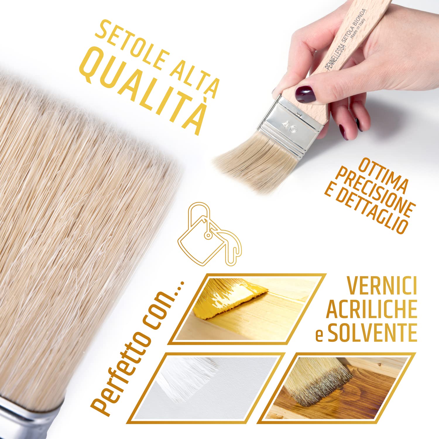 Nastro Telato Americano Pennellificio 2000 | 3 Rotoli Grigio 48mm X 25m - Made In Italy - Foto 8