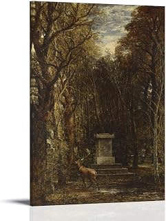 FFYunXia John Constable Prints Wall Art Paintings Poster Cenotaph to The Memory of Sir Joshua Reynolds Painting On Canvas Wall Art Picture Print Living Room Walls Decor Homes Frame 24x36inch(60x90cm)