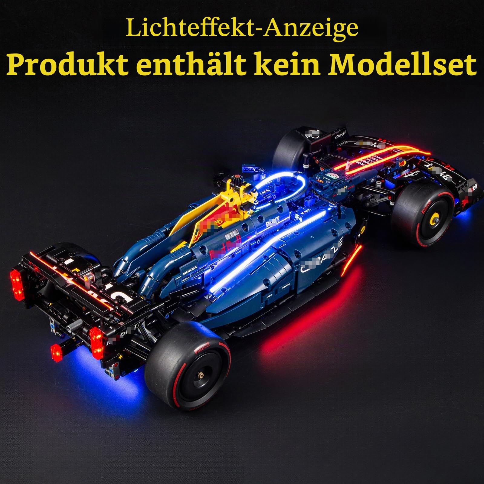GEAMENT LED Licht-Set Kompatibel mit LEGO Oracle Red Bull Racing RB20 F1 Rennauto Technic 42206 Bausteine Modell (Modellsatz Nicht enthalten)