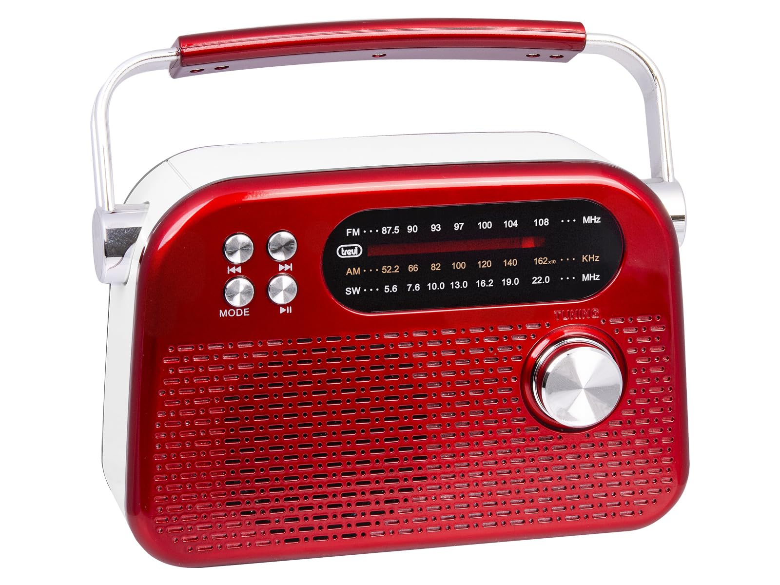 Trevi RDA 70 BR Radio Portatile Wireless Multibanda FM AM SW USB MP3 Batteria Ricaricabile al Litio Compatta